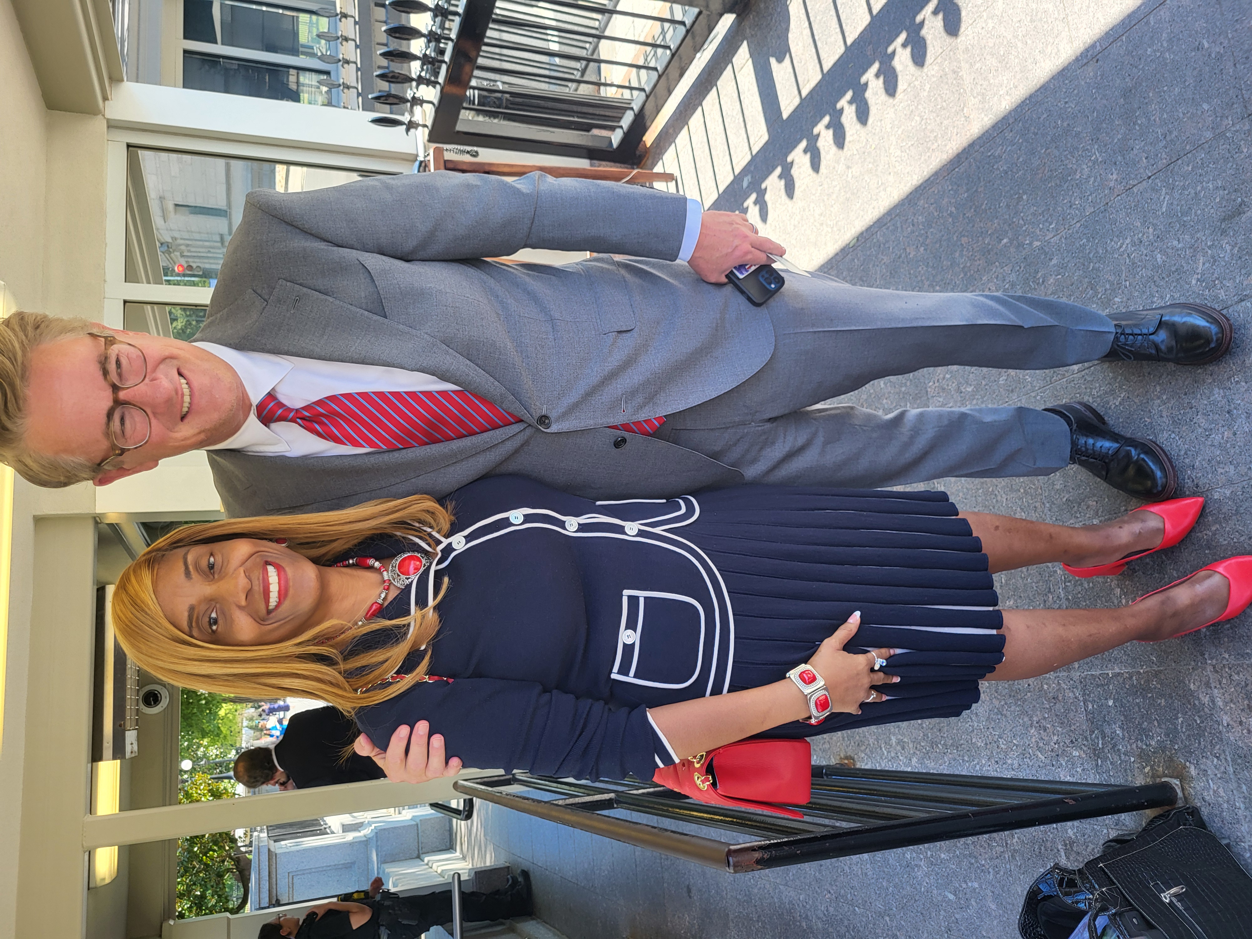 Beatrice Louissaint with Joe Scarborough