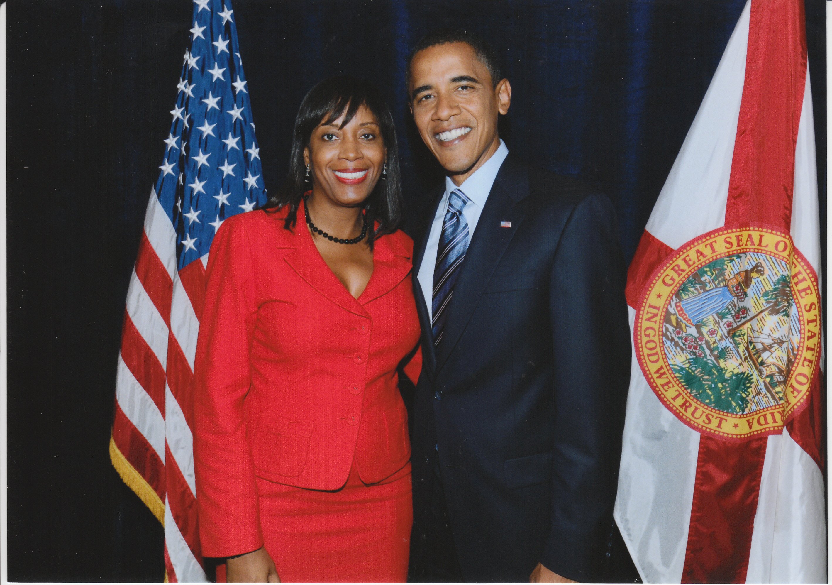 Beatrice Louissaint with President Barack Obama